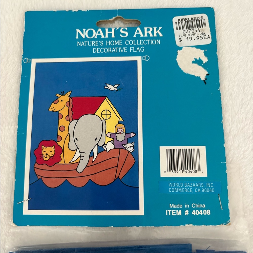 Noah’s Ark 28”x40” Embroidered Double Sided Flag New